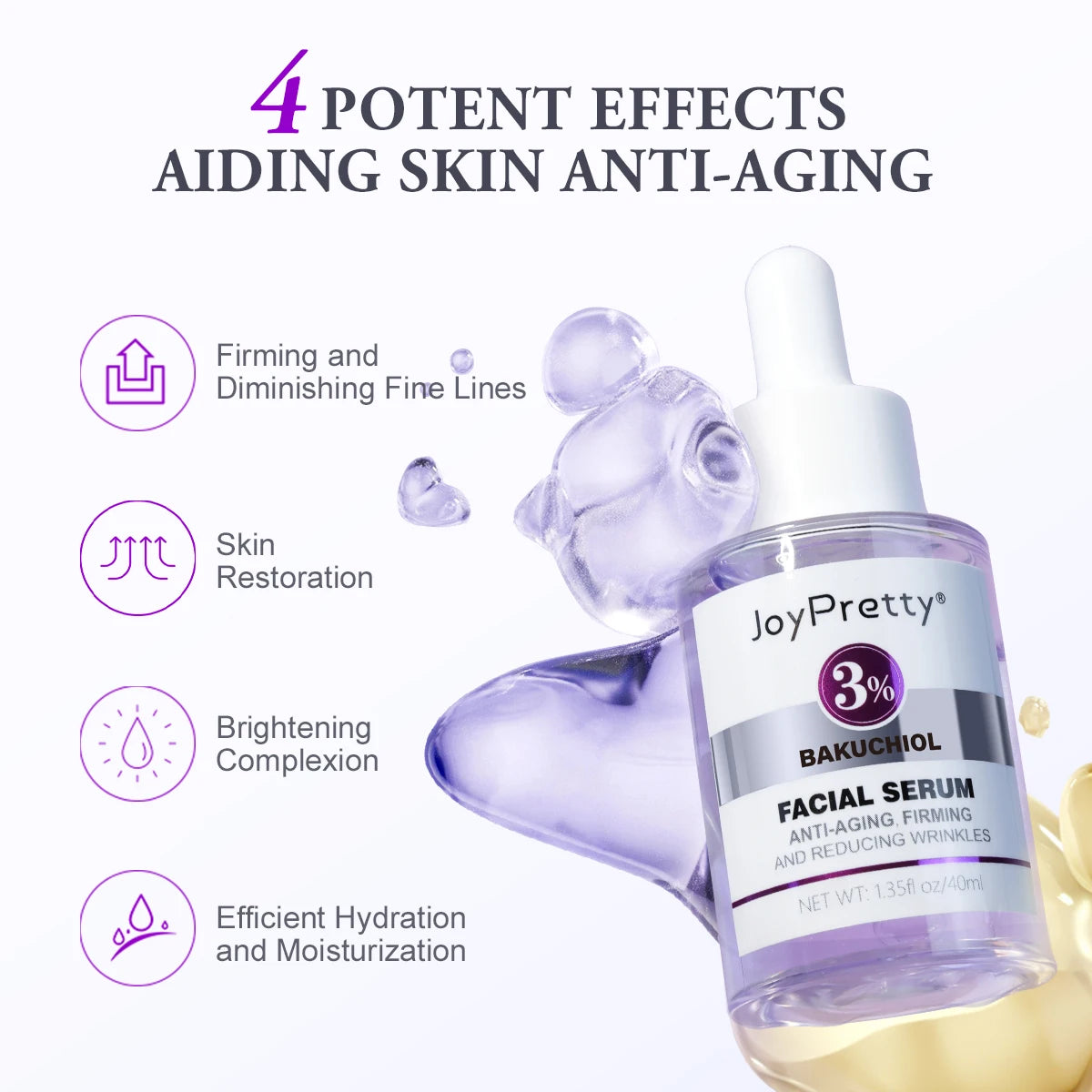 Retinol Anti-Wrinkle Face Serum Collagen Anti-Aging Lifting Firming Hyaluronic Acid Whitening Serum Facial Skin Care
