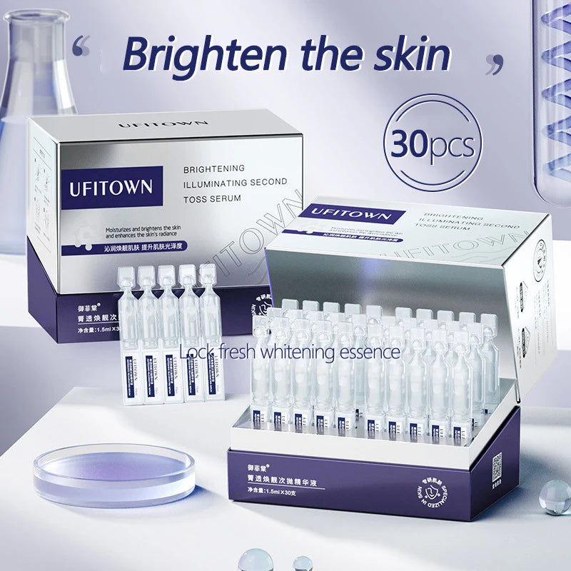 Arbutin Niacinamide Whitening Face Serum Remove Dark Spots Melanin Brighten Shrink Pores  Moisturizing Fade Fine Lines 30Pcs/set