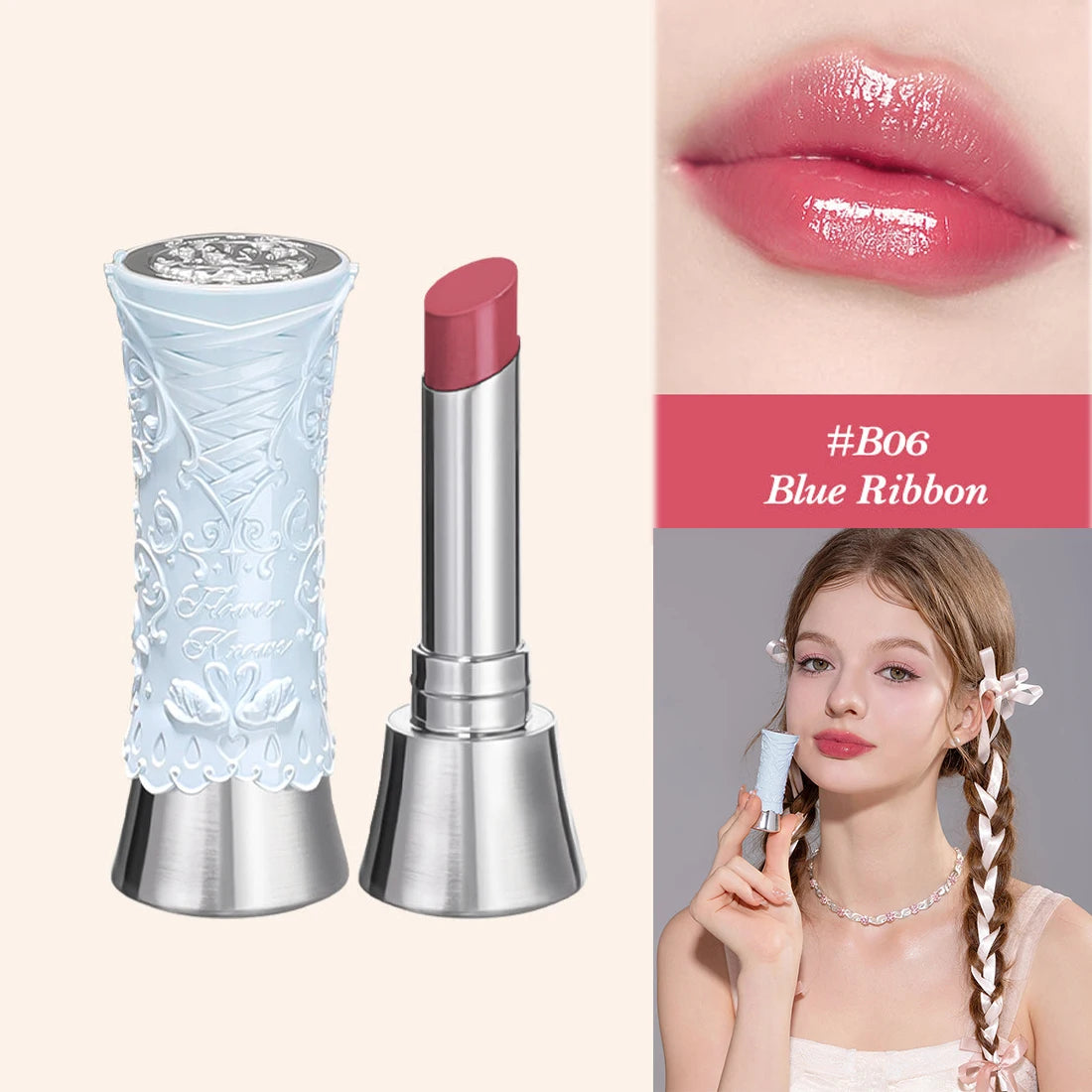 Flower Knows Little Angel Collection Lipstick Velvet Matte Waterproof Long Lasting Lip Gloss Makeup Moisturizing Soft Texture