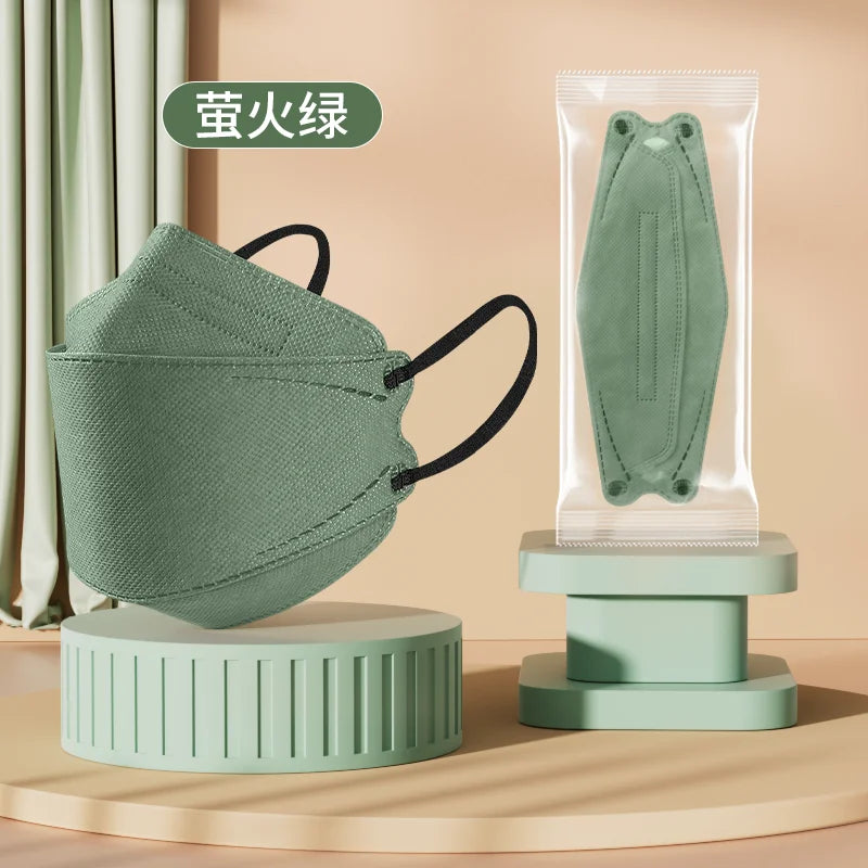 Morandi colored KN95 face masks fish shaped KF willow leaf shaped male 94 shaped 3D N female 95 four layers mascarillas 마스크