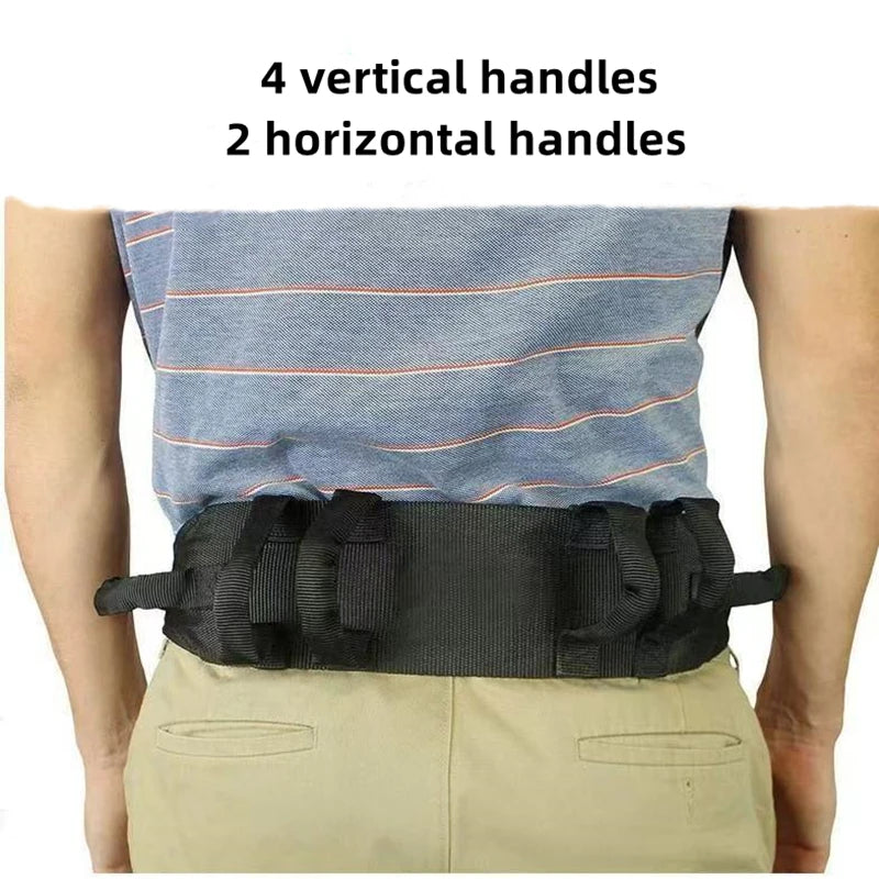 Transfer Belt Moving Waist Strap Paralyzed Disabled Elderly Body Lifting Gait Belt with Handles Walking Rehabilitation Trainer