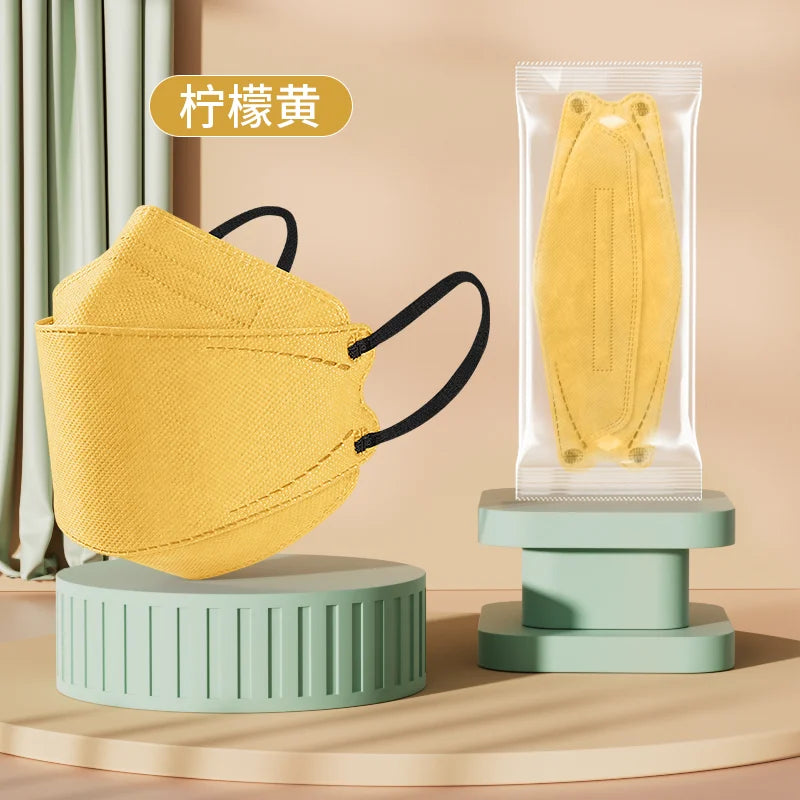 Morandi colored KN95 face masks fish shaped KF willow leaf shaped male 94 shaped 3D N female 95 four layers mascarillas 마스크
