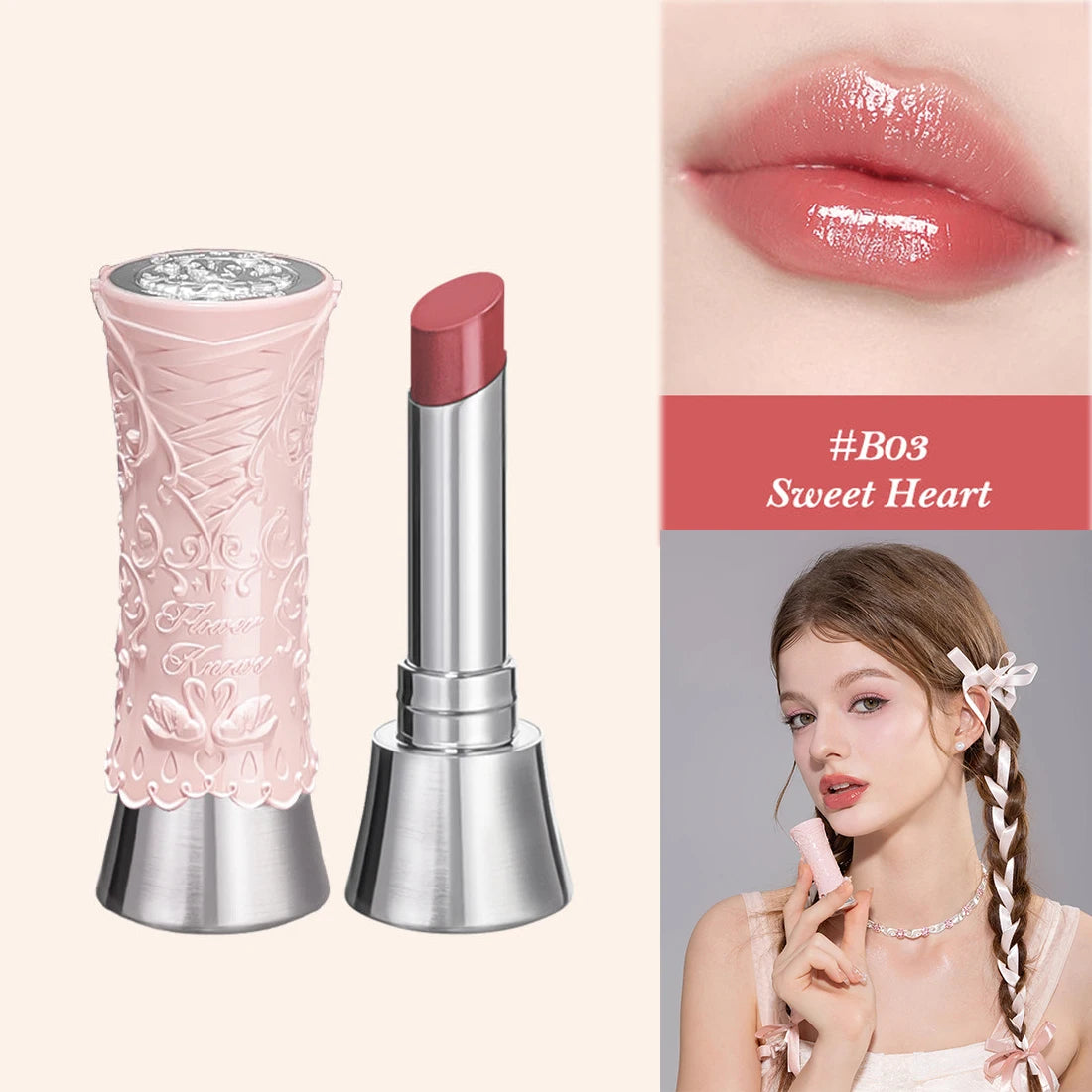 Flower Knows Little Angel Collection Lipstick Velvet Matte Waterproof Long Lasting Lip Gloss Makeup Moisturizing Soft Texture