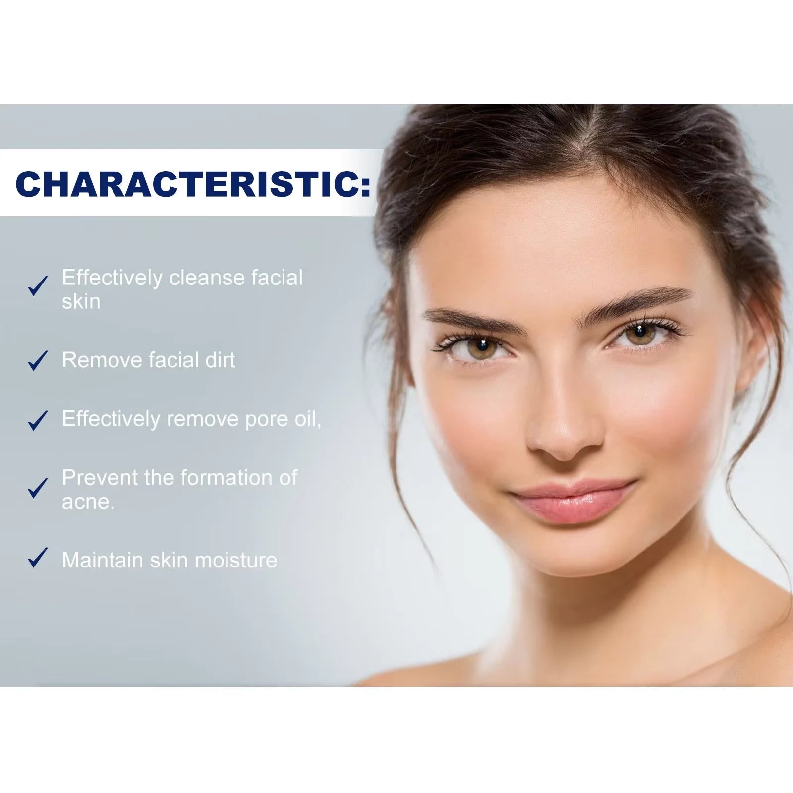 Facial Cleanser Anti Acne Oil Control Blackhead Remover Shrink Pores Deep Cleansing Acne Treatment Moisturizing Face Wash 100g