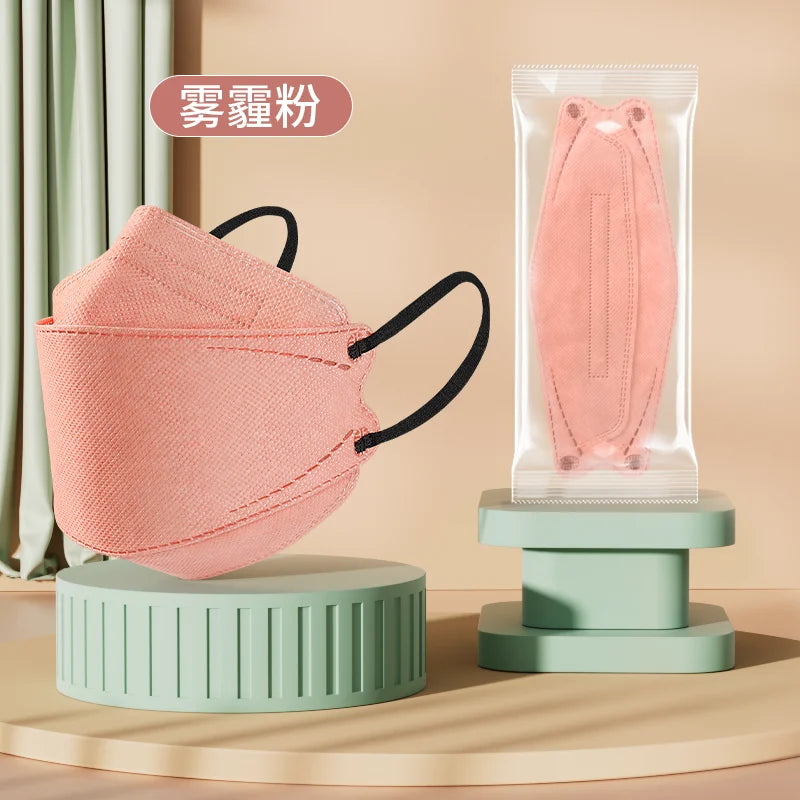 Morandi colored KN95 face masks fish shaped KF willow leaf shaped male 94 shaped 3D N female 95 four layers mascarillas 마스크