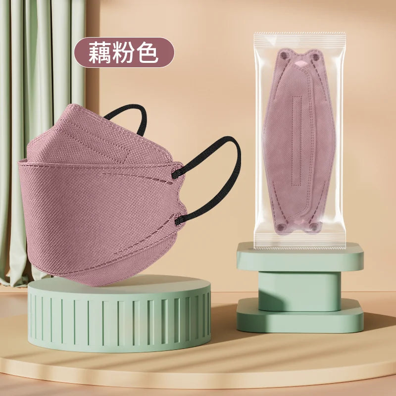 Morandi colored KN95 face masks fish shaped KF willow leaf shaped male 94 shaped 3D N female 95 four layers mascarillas 마스크