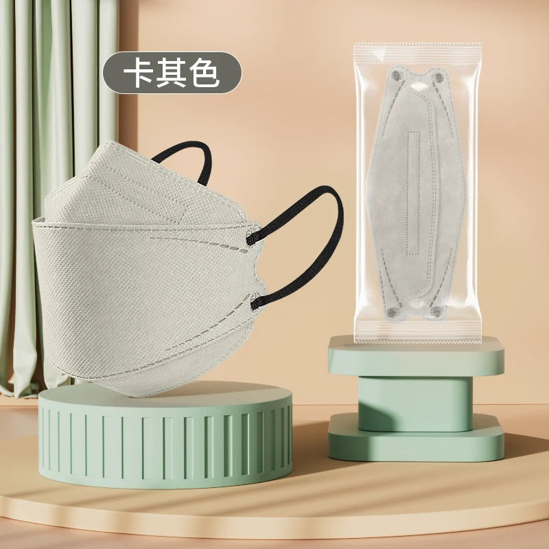 Morandi colored KN95 face masks fish shaped KF willow leaf shaped male 94 shaped 3D N female 95 four layers mascarillas 마스크