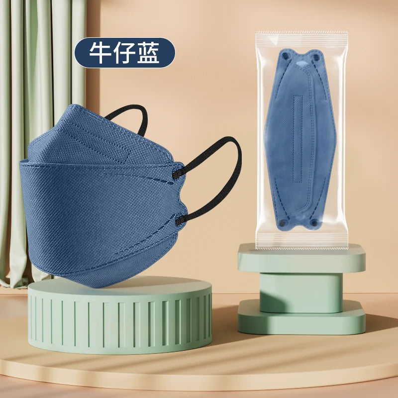 Morandi colored KN95 face masks fish shaped KF willow leaf shaped male 94 shaped 3D N female 95 four layers mascarillas 마스크
